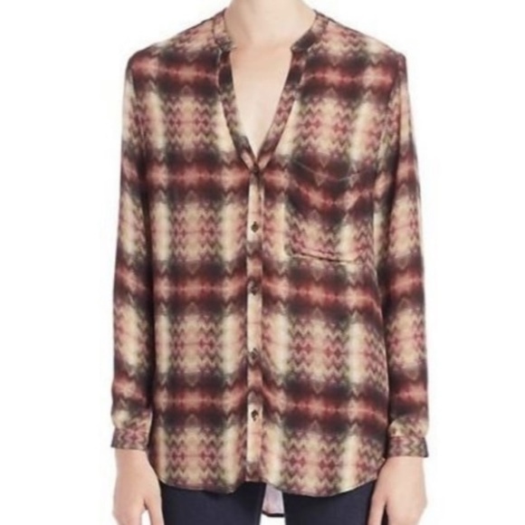 Haute Hippie Tops - Haute Hippie Silk Button Down Blouse
